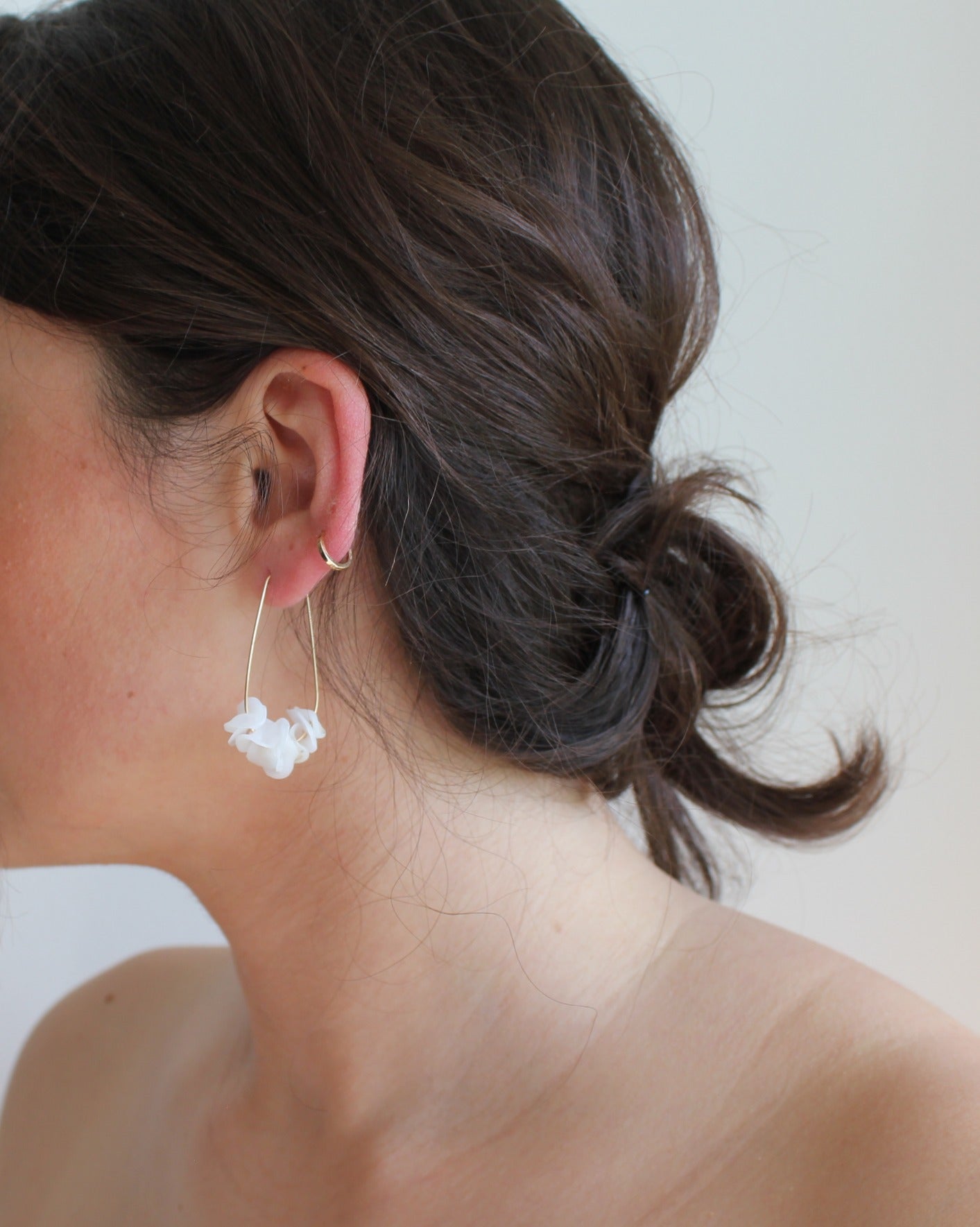 Gold-Filled Petal Drop Earrings