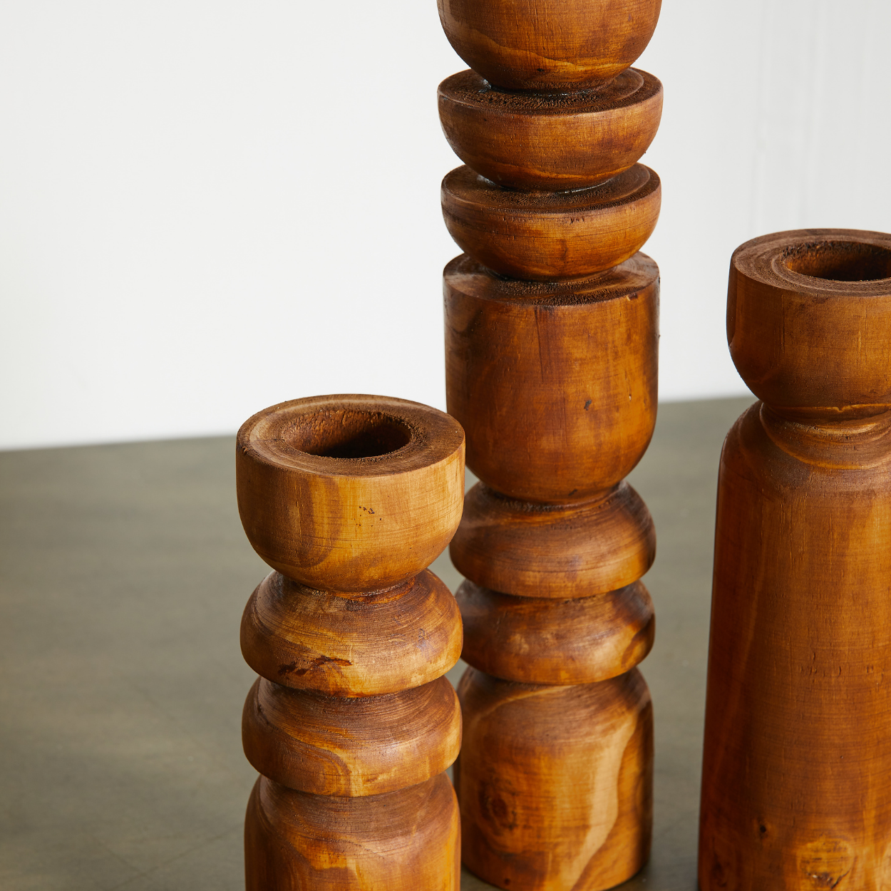 Wood Totem Tealight Candleholder
