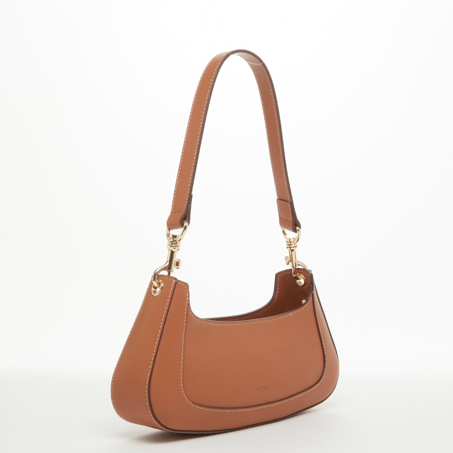NEW | Leather Brown Baguette Bag