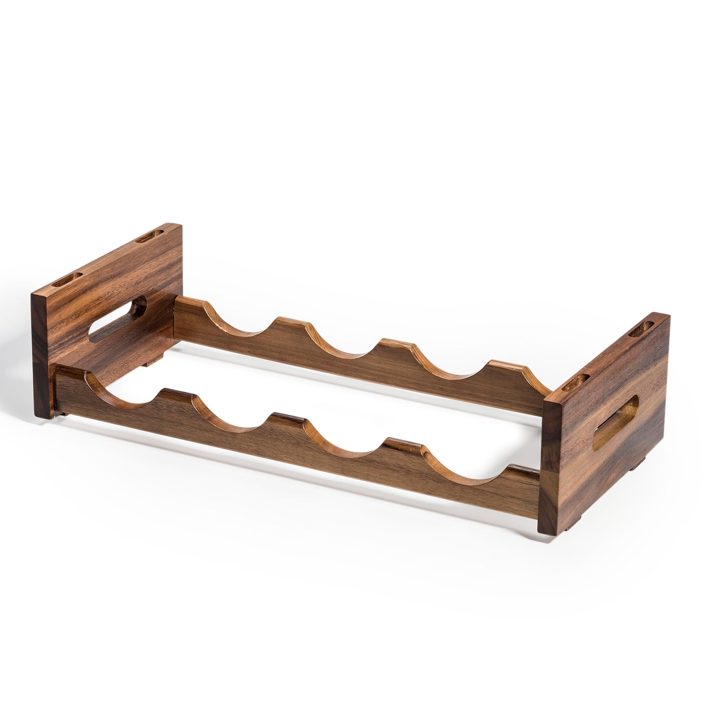 Acacia Wood 4-Bottle Stackable Wine Rack