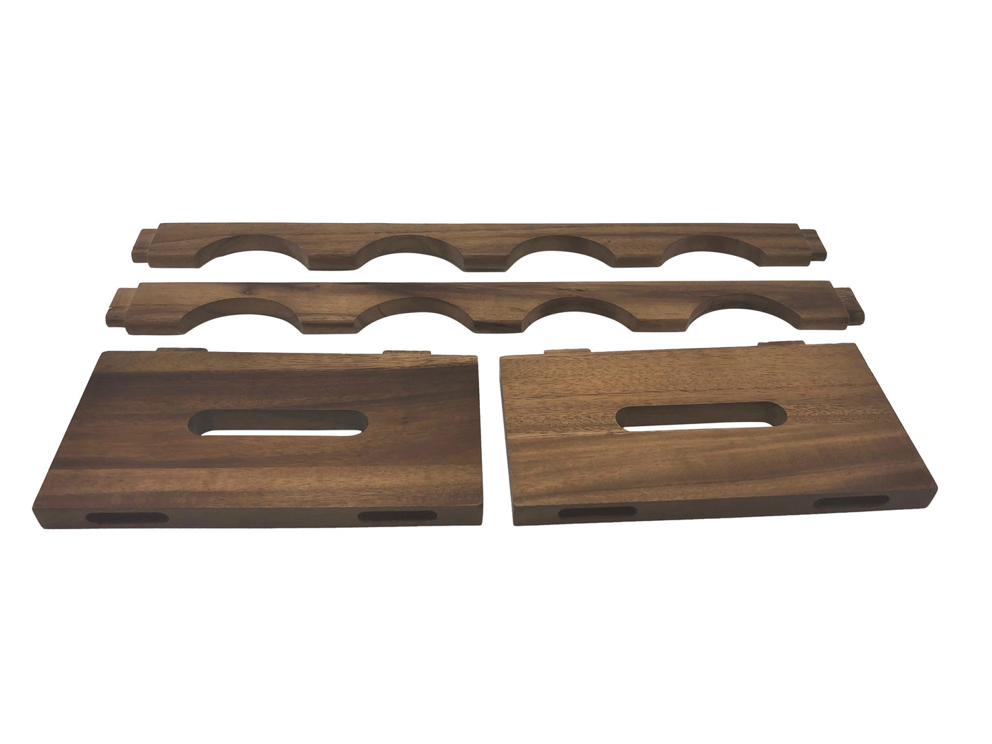 Acacia Wood 4-Bottle Stackable Wine Rack