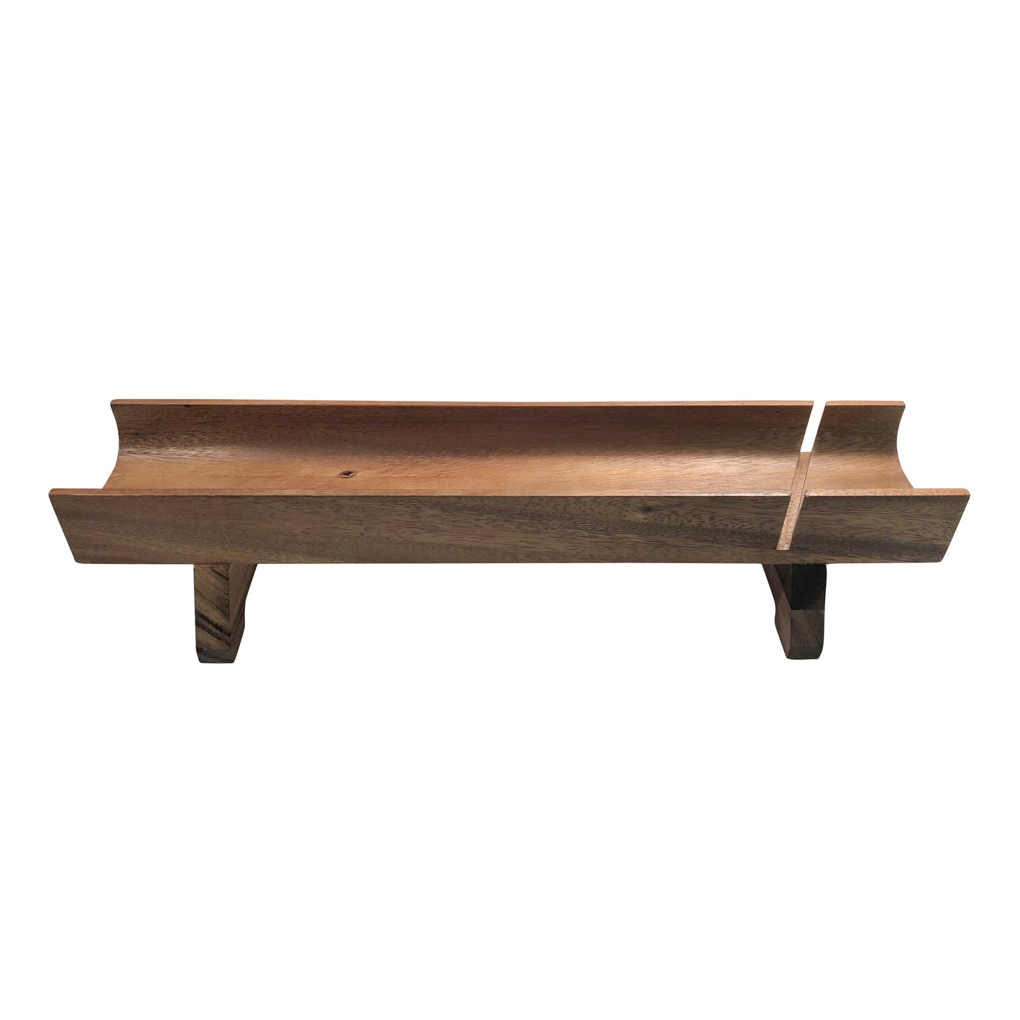 Acacia Wood Baguette Board with Knife Slots