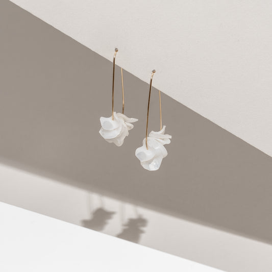 Gold-Filled Petal Drop Earrings