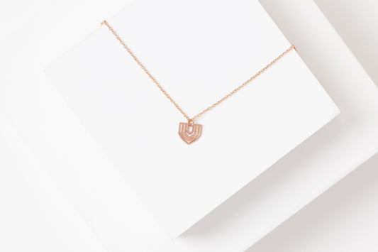 CHARTRES Charm Necklace | dainty rose gold necklace